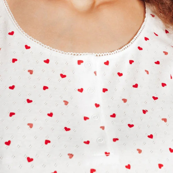 PYJAMA 2 PIECES GROSSESSE MULTICO BLANC
