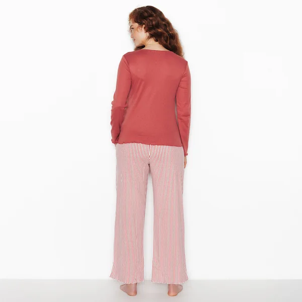 PYJAMA 2 PIECES GROSSESSE MULTICO ROSE