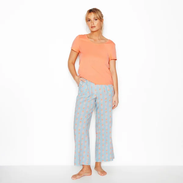 PYJAMA PANTACOURT 2 PIECES MULTICO ORANGE