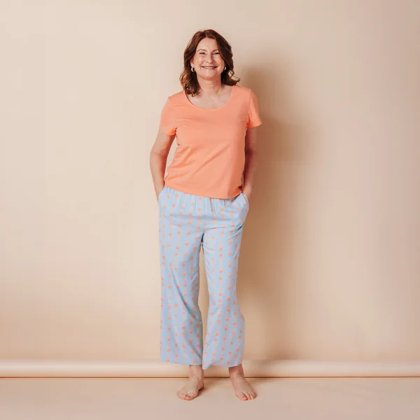 PYJAMA PANTACOURT 2 PIECES MULTICO ORANGE