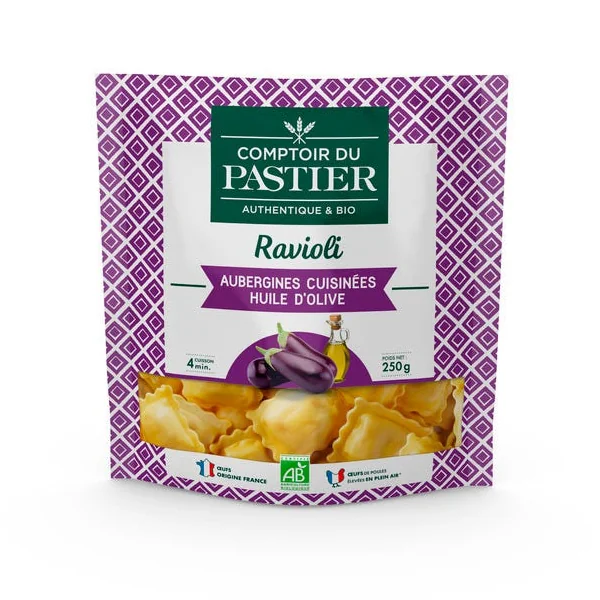 Ravioli aubergines à l'huile olive 250g