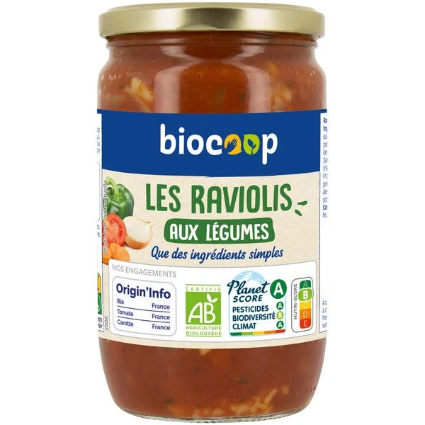 Ravioli légumes 650g