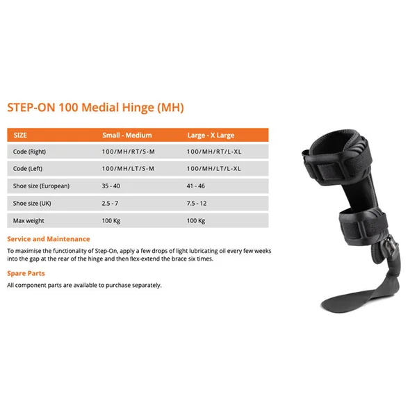 Releveur de pied dynamique réglable Step-On Version unilatérale