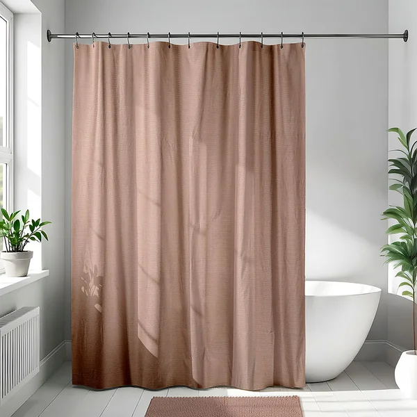 Rideau de douche marron 180x200cm