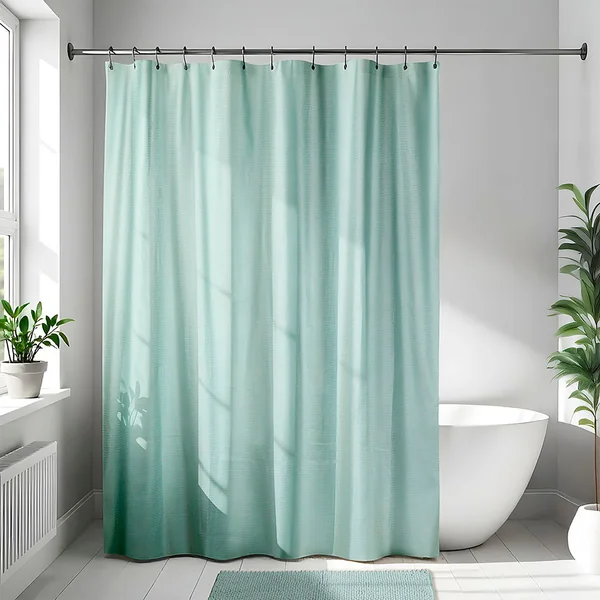 Rideau de douche vert d'eau 180x200cm