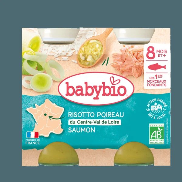 Risotto Poireau Saumon dès 8 mois