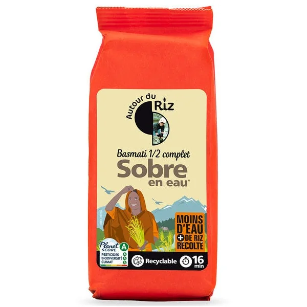 Riz basmati 1/2 complet sobre eau 400g