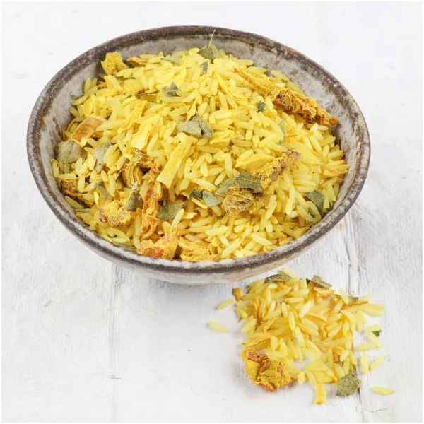 Riz basmati sauté gingembre curcuma Bio