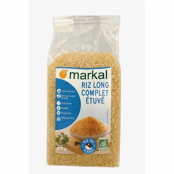Riz long complet étuvé 500g - Markal