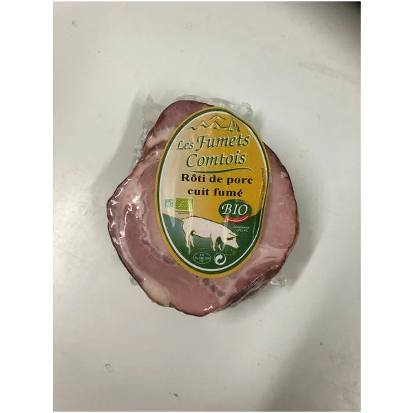 Roti de porc fumé cuit BIO