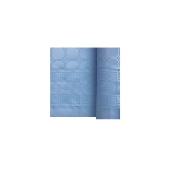 ROULEAUX DE NAPPE BLEU PASTEL 1m20x50m DAMASSE
