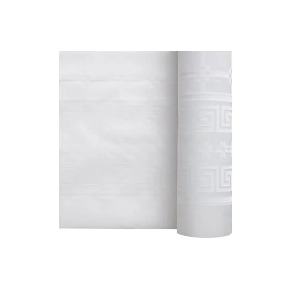 ROULEAUX DE NAPPE PAPIER BLANC DAMASSE 1m20x50m