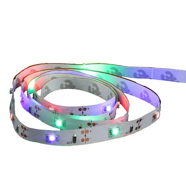 Ruban LED à piles lumière fixe multicolore 3m