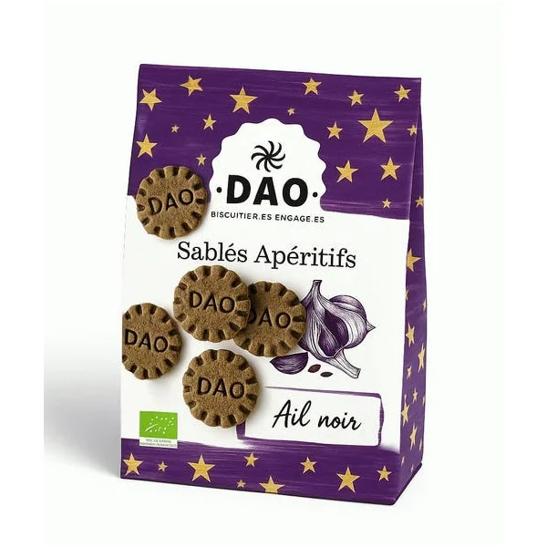 Sablé apéritif ail noir 100g