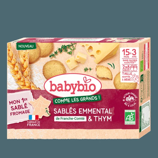 Sablé Emmental Thym Bébé Sans sucre ajouté + 15 mois