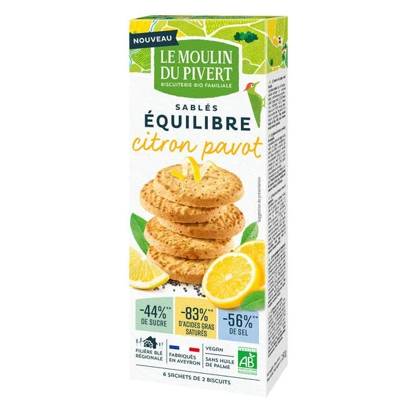 Sablés citron pavot Equilibre 150g