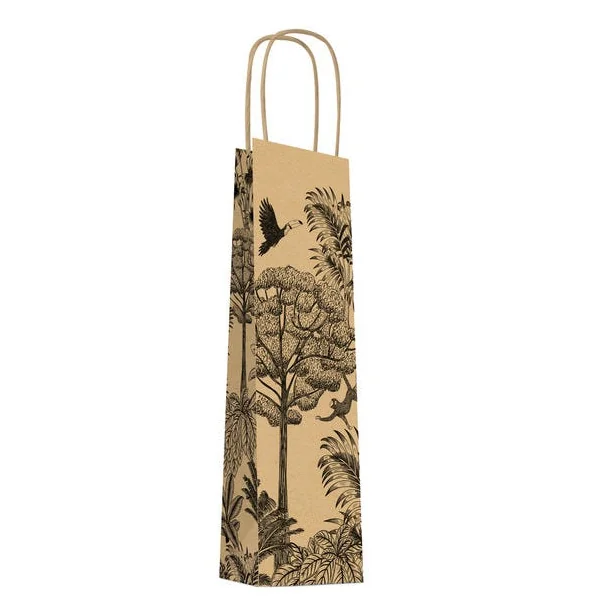 Sac kraft bouteille - tropical