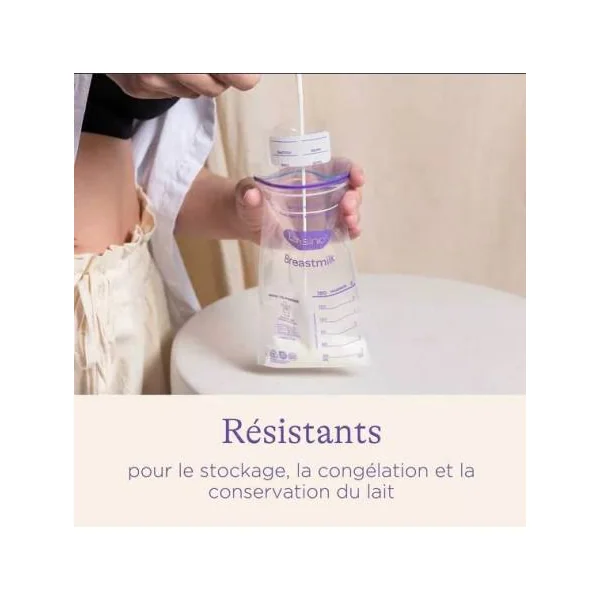 Sachet de conservation du lait (Le lot de 25 sachets)