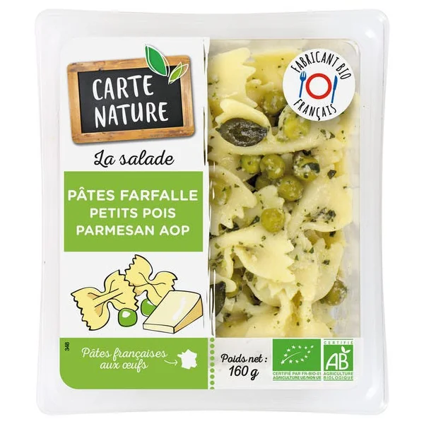 Salade farfalles petit pois parmesan AOP 160g