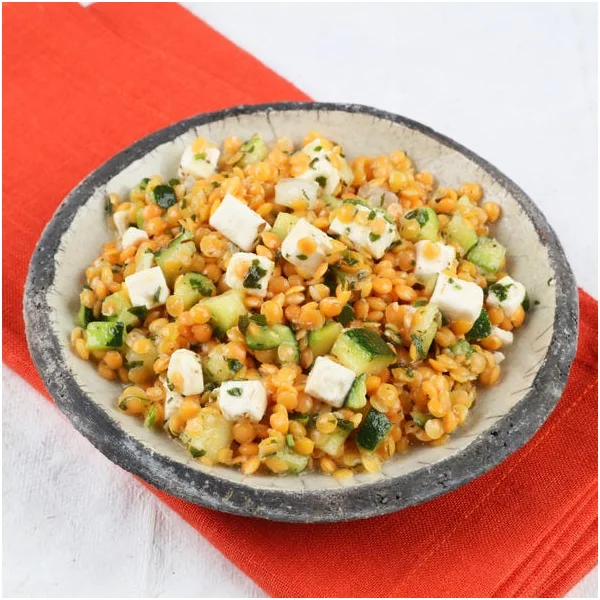Salade lentille corail feta AOP