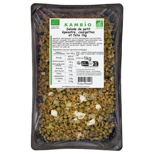 Salade petit épeautre courgette féta 1kg