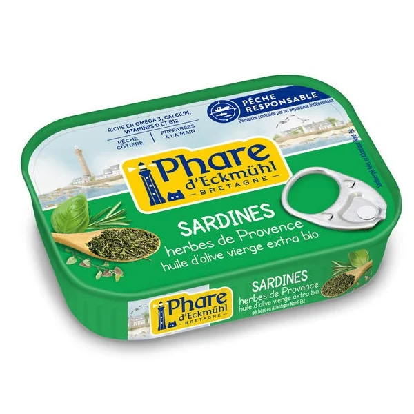 Sardines herbes de Provence huile d'olive 135g