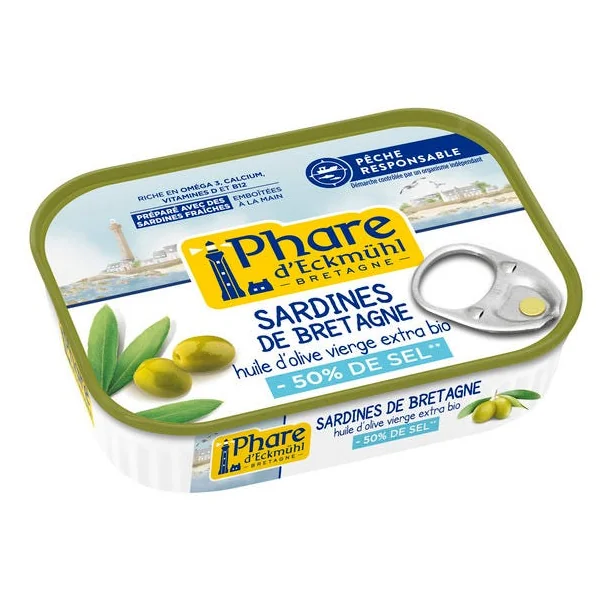 Sardines hyposodé huile d'olive 115g