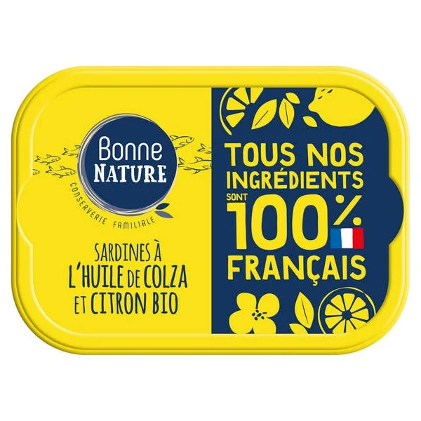 Sardines à l'huile de colza et citron 115g