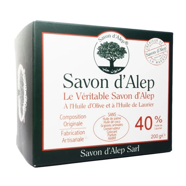 Savon d'Alep 40% traditionnel 200g