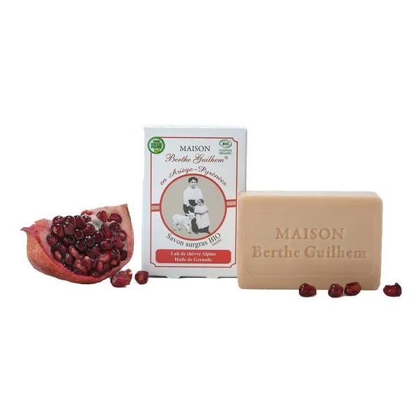 Savon lait chèvre grenade 100g