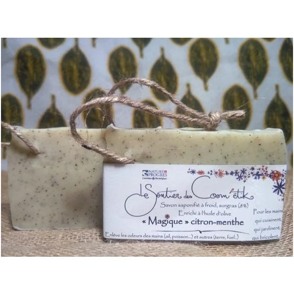 Savon Magique (marc de café-citron-menthe)
