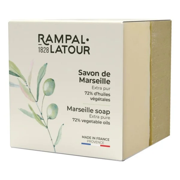 Savon Marseille blanc et vert (2) 300g