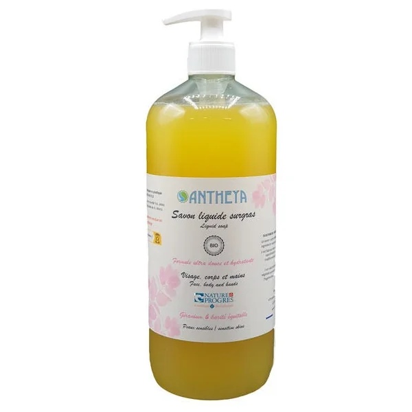 Savon surgras liquide cèdre, géranium & patchouli