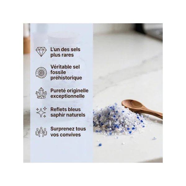 Sel bleu saphir de Perse