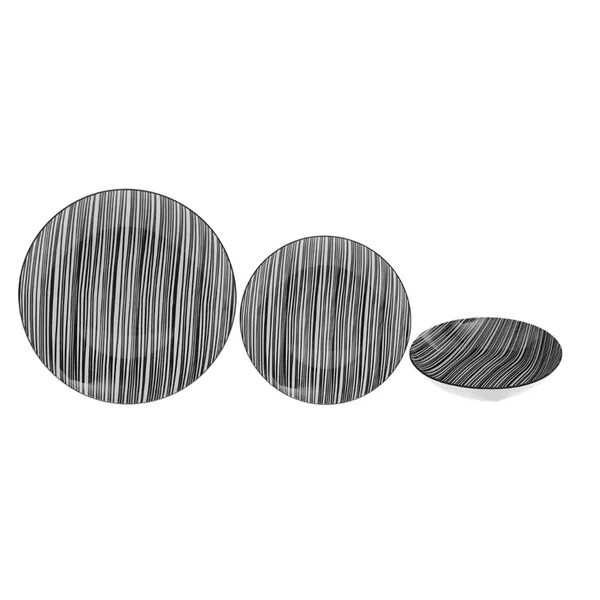 Service vaisselle 18 pièces porcelaine zebre BOHEMIA