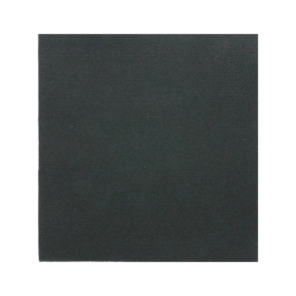 SERVIETTES NOIR PAPIER OUATE DOUBLE POINT 33x33