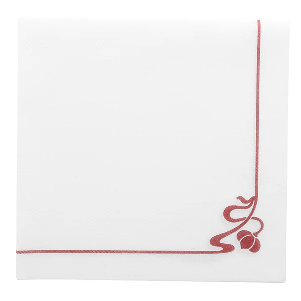 SERVIETTES "ROUGE" 45 G/M2 40x40 CM BLANC AIRLAID (700 UNITÉ) - Garcia de Pou
