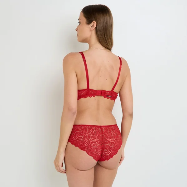 SHORTY DENTELLE ROUGE