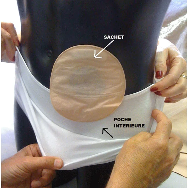 Slip de mantien de poche double paroi pour stomie NOhole lady