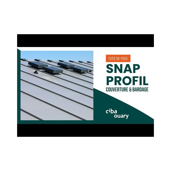 Snap profil gris anthracite 7016 largeur 50 cm - Vendu au m²
