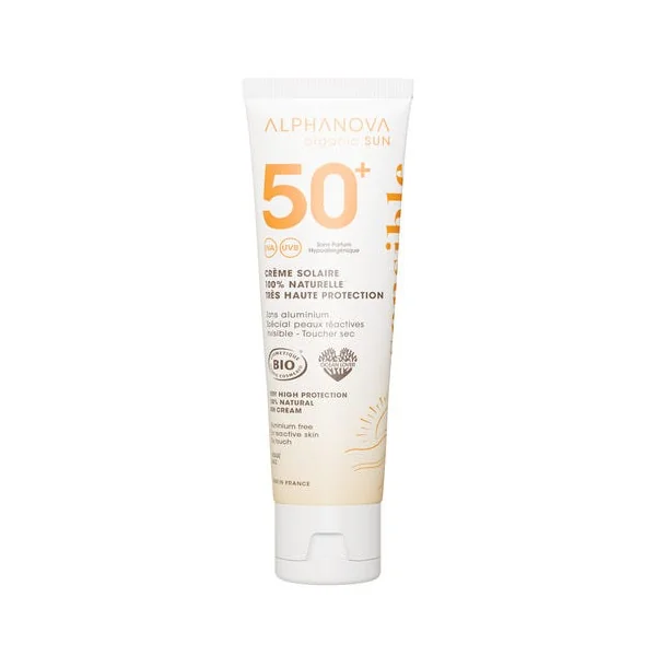 Solaire SPF50+ visage hypoall tube 50g
