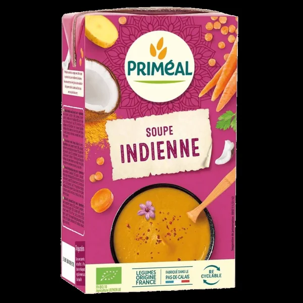 Soupe indienne bio Priméal 1L