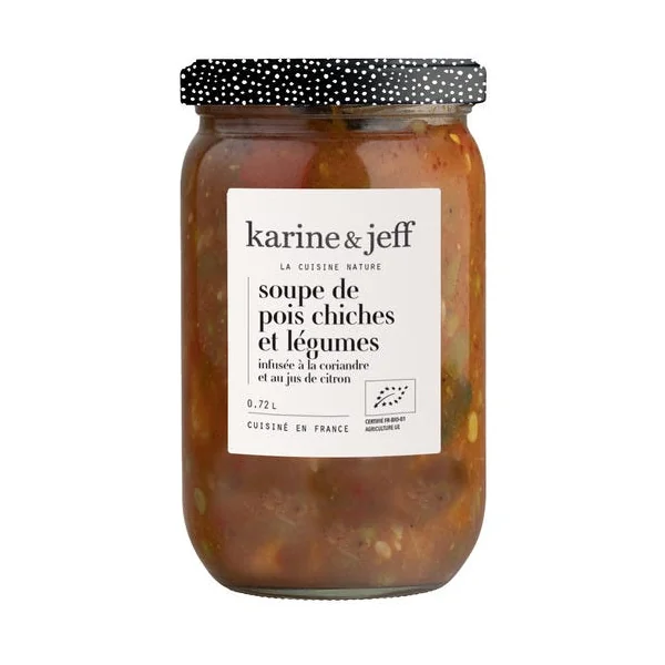 Soupe pois chiche légumes infusée coriandre jus de citron 0,72L