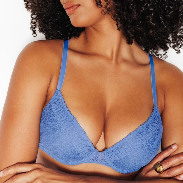 soutien-gorge ampli dentelle BLEU