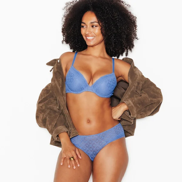 soutien-gorge ampli dentelle BLEU