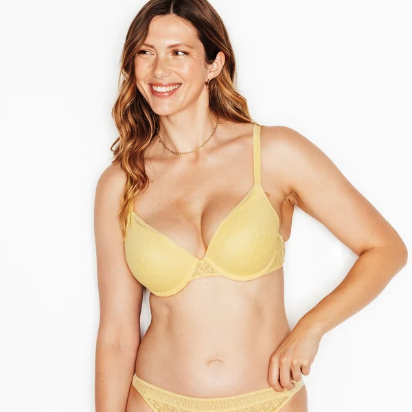 soutien-gorge ampli dentelle JAUNE
