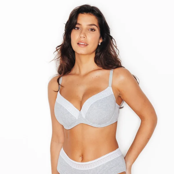 SOUTIEN-GORGE AMPLIFORME COTON GRIS