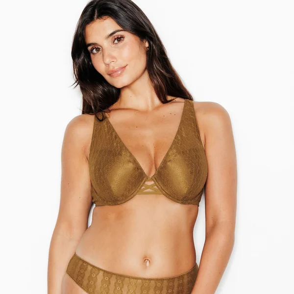 SOUTIEN-GORGE AMPLIFORME FOULARD OCRE