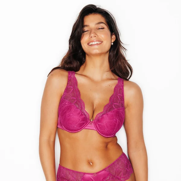 SOUTIEN-GORGE AMPLIFORME FOULARD ROSE