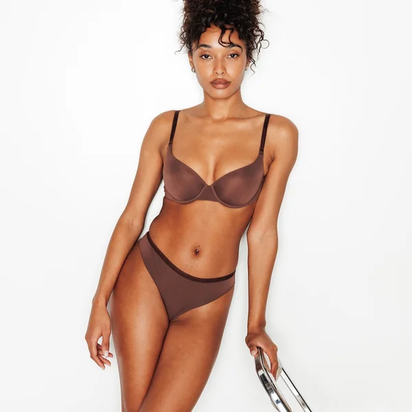 SOUTIEN-GORGE AMPLIFORME MICROFIBRE MARRON
